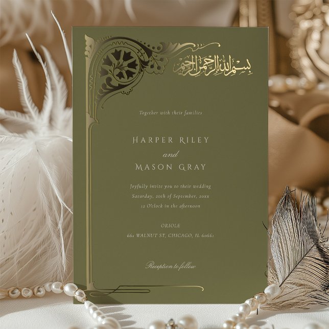 Olive Green Gold Islamic Wedding (Creator Uploaded)