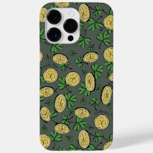 Olive Green Gold St Patricks Shamrock Lucky You Case-Mate iPhone 14 Pro Max Case