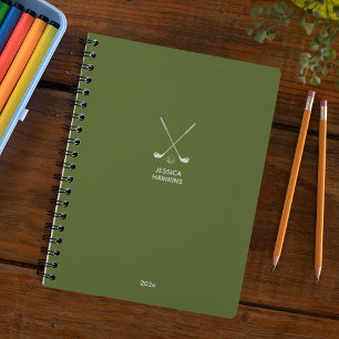 Olive Green Golf Club Personal 2024 Weekly Planner
