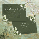 Olive Green Greenery Floral Wishing Well Wedding Enclosure Card<br><div class="desc">This elegant olive green greenery floral wishing well enclosure card can be personalized with your special message and names. Designed by Thisisnotme©</div>