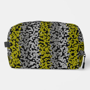 Olive green grey black digital pixelated stripes d dopp kit