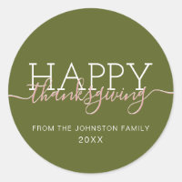Olive green Happy thanksgiving