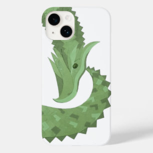 Olive green heart dragon on white Case-Mate iPhone 14 case
