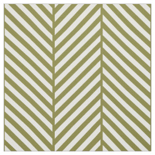 Olive Green Herringbone Large Scale Fabric