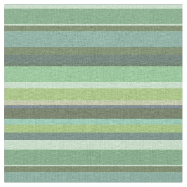 Olive green horizontal stripes fabric (Close Up)