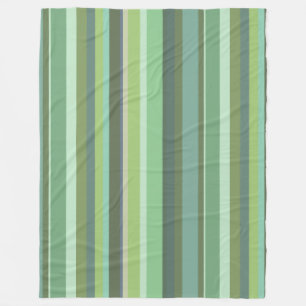 Olive green horizontal stripes fleece blanket