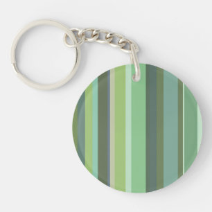 Olive green horizontal stripes key ring