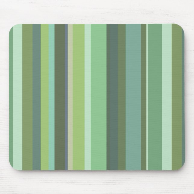 Olive green horizontal stripes mouse mat (Front)
