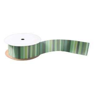 Olive green horizontal stripes satin ribbon