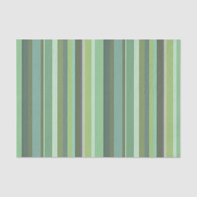 Olive green horizontal stripes tissue paper (Front)