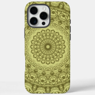 Olive Green Mandala Pattern Design iPhone 16 Pro Max Case