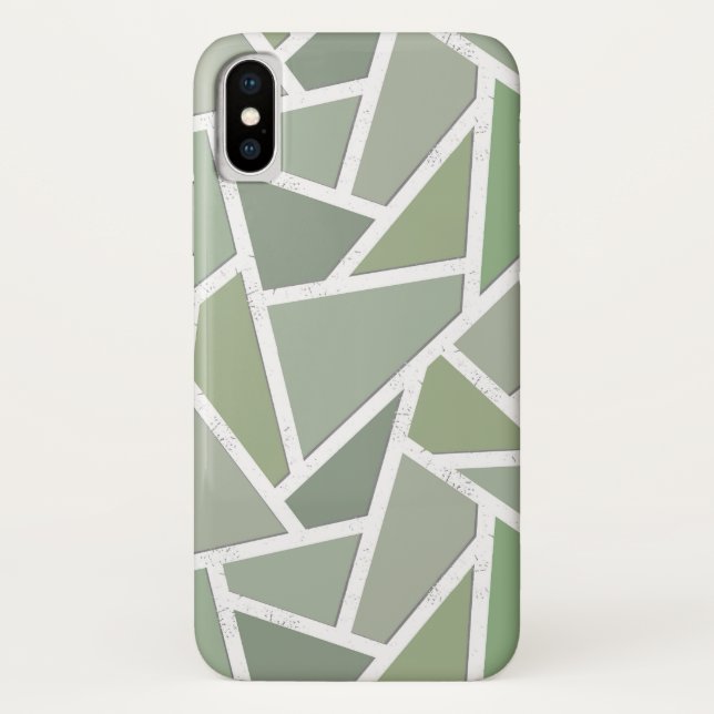 Olive green mosaic pattern Case-Mate iPhone case (Back)