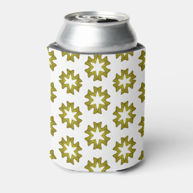 Olive Green Pattern Can Cooler (Can Back)