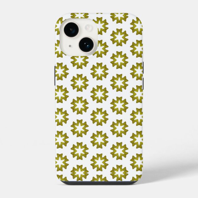 Olive Green Pattern iPhone Case (Back)
