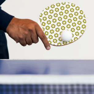 Olive Green Pattern Ping Pong Paddle