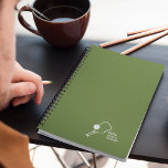 Olive Green Pickleball Personal Weekly Planner<br><div class="desc">Clean,  simple personal pickleball stationery annual planner featuring a pickleball paddle and ball graphic and minimalist typography text areas with personalizable year and name. Annual planner (12 months) with open monthly overviews and weekly planning sheets. Contact for assistance in personalising.</div>