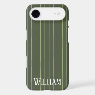Olive green pinstripes