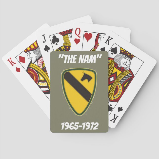 Olive green Playing cards "THE NAM" AIR CAV (Back)