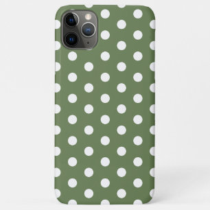 Olive Green Polka Dot Case-Mate iPhone Case