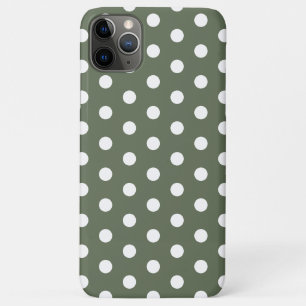 Olive Green Polka Dot Case-Mate iPhone Case