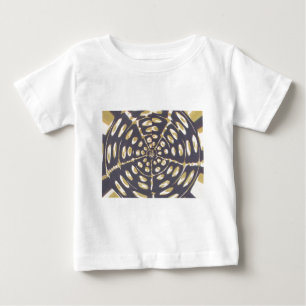 Olive Green Polka Dot Radial Pattern Art Print Baby T-Shirt