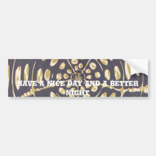 Olive Green Polka Dot Radial Pattern Art Print Bumper Sticker