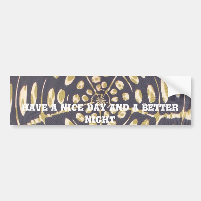 Olive Green Polka Dot Radial Pattern Art Print Bumper Sticker (Front)