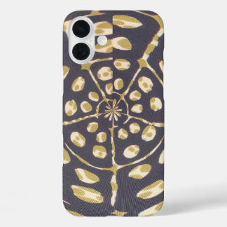 Olive Green Polka Dot Radial Pattern Art Print iPhone 16 Plus Case