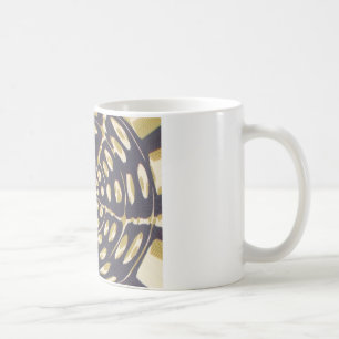 Olive Green Polka Dot Radial Pattern Art Print Coffee Mug