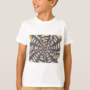 Olive Green Polka Dot Radial Pattern Art Print T-Shirt