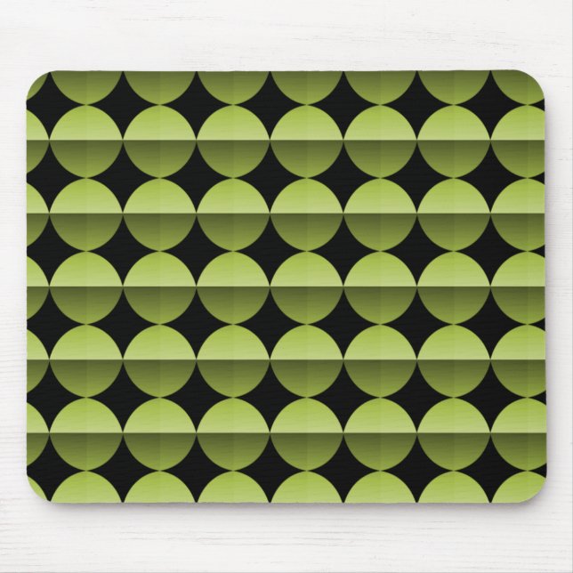 Olive Green Retro Flair Mousepad (Front)