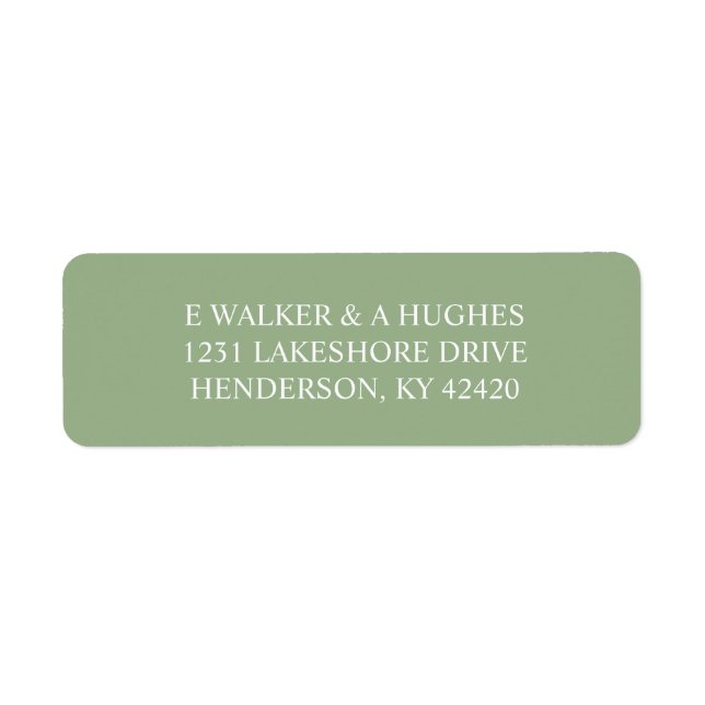 Olive green return address labels (Front)
