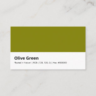 Olive Green , "Rooted in Nature" Business Card
