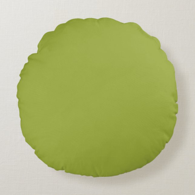 Olive Green Round Cushion (Front)