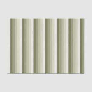 Olive green shadow stripes tissue paper