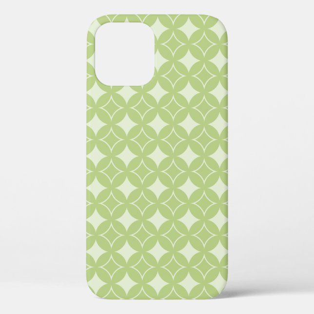 Olive green shippo pattern Case-Mate iPhone case (Back)