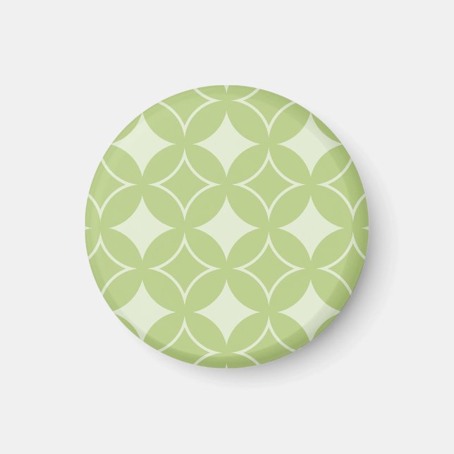 Olive green shippo pattern magnet (Front)