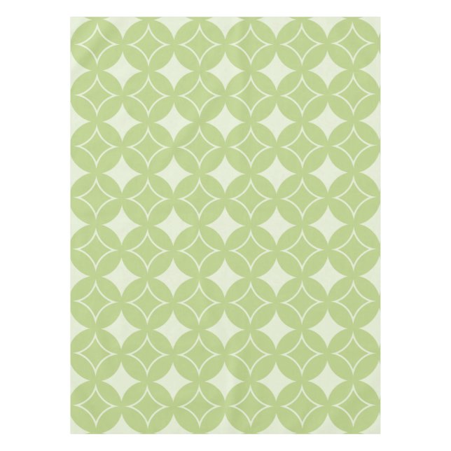 Olive green shippo pattern tablecloth (Front)