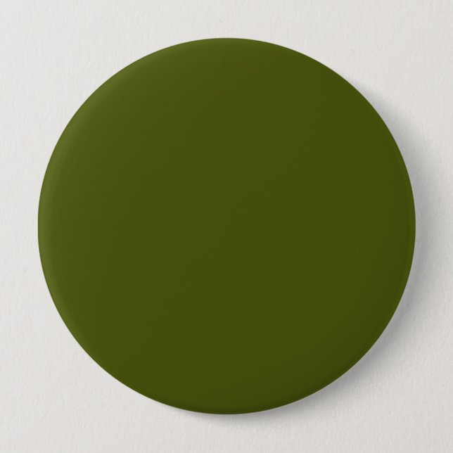 Olive green solid colour 10 cm round badge (Front)