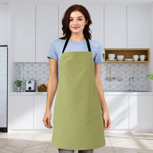 Olive Green Solid Colour Apron