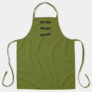 Olive Green Solid Colour Apron
