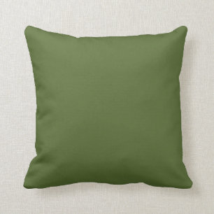 Olive Green Solid Colour Background Cushion