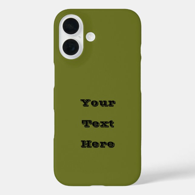 Olive Green Solid Colour Case-Mate iPhone Case (Back)