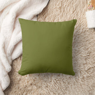 Olive Green Solid Colour Cushion