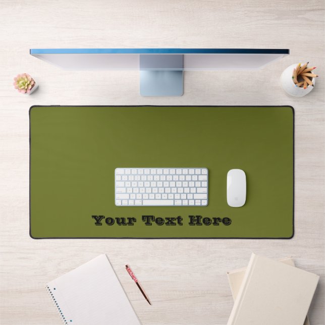 Olive Green Solid Colour Desk Mat (Office 1)