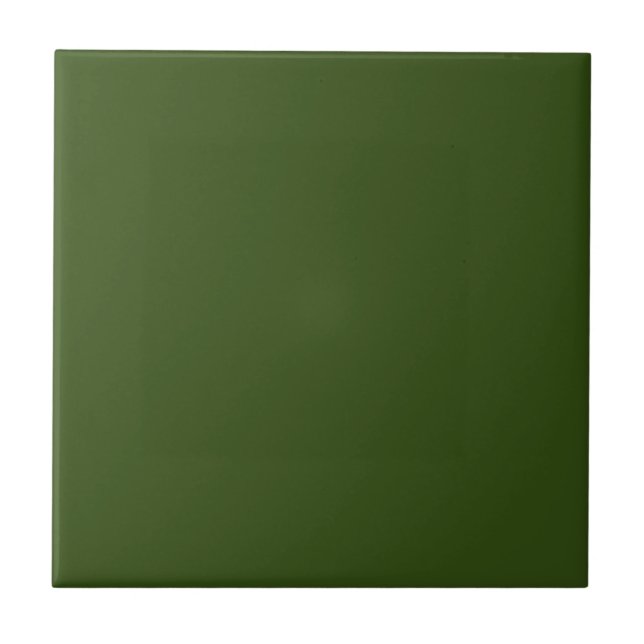 Olive Green Solid Colour Tile (Front)