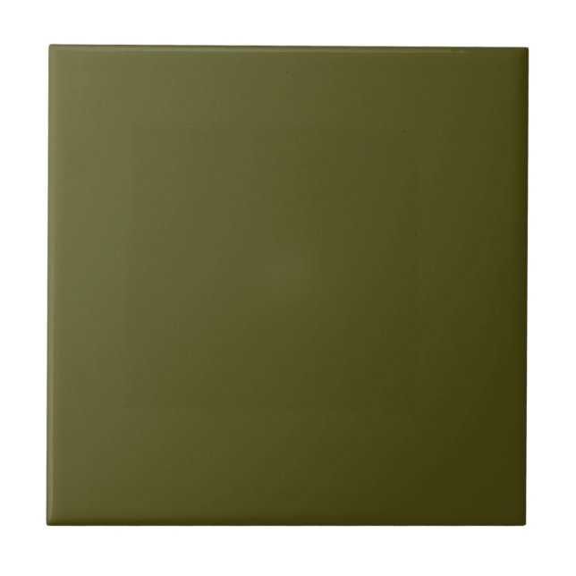 Olive Green Solid Colour Tile (Front)