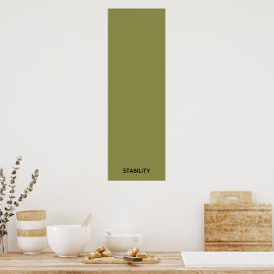 Olive Green Stability Wish Poster