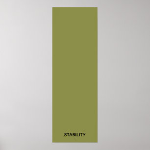 Olive Green Stability Wish Poster