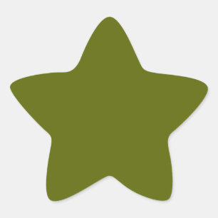 Olive Green Star Sticker